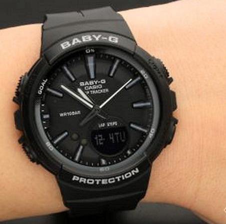 Casio Baby-G BGS Step Tracker Analog-Digital Black Watch BGS100SC-1ADR - Prestige