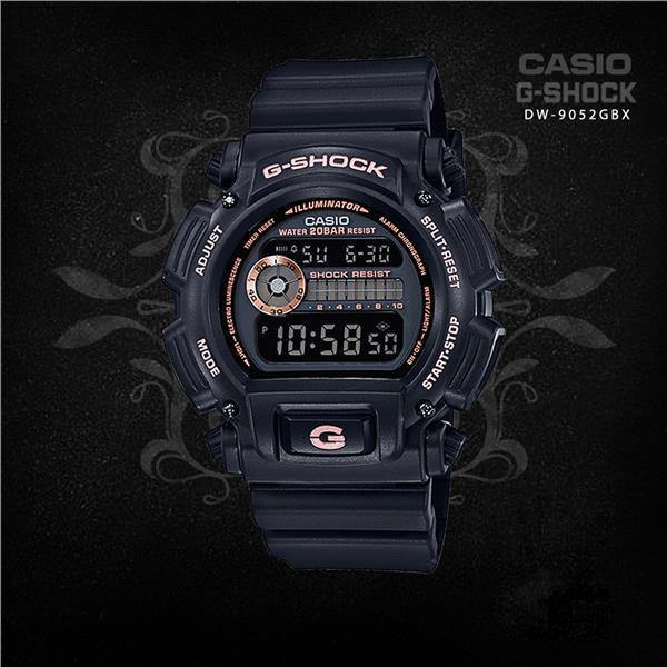 Casio G-Shock Black Stealth Series Digital Black x Rose Gold Accents Watch DW9052GBX-1A4DR - Prestige
