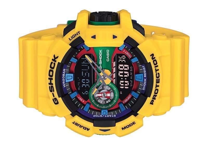 Casio G-Shock Big Case Analog-Digital Hyper Color Yellow x Multicolor Watch GA400-9ADR - Prestige