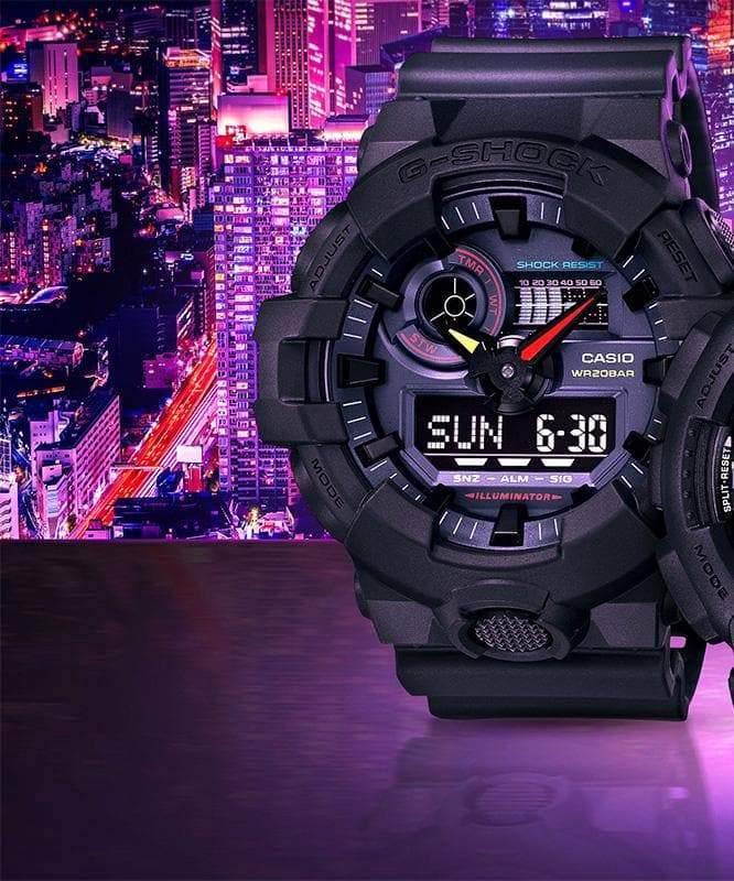 Casio G-Shock Neo Tokyo Series Japanese Anime Black Watch GA700BMC-1ADR - Prestige