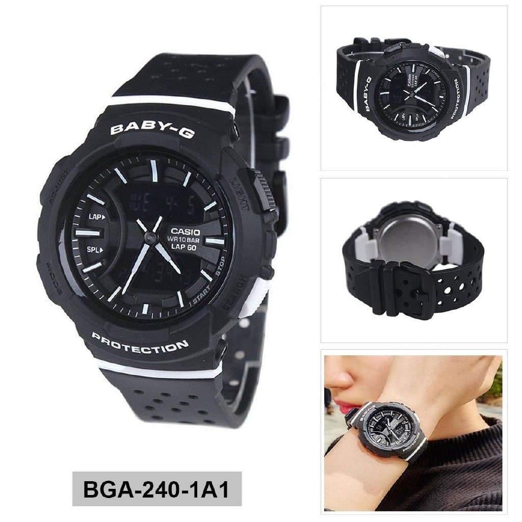 Casio Baby-G Standard Analog-Digital Black x White Accents Watch BGA240-1AD1R - Prestige