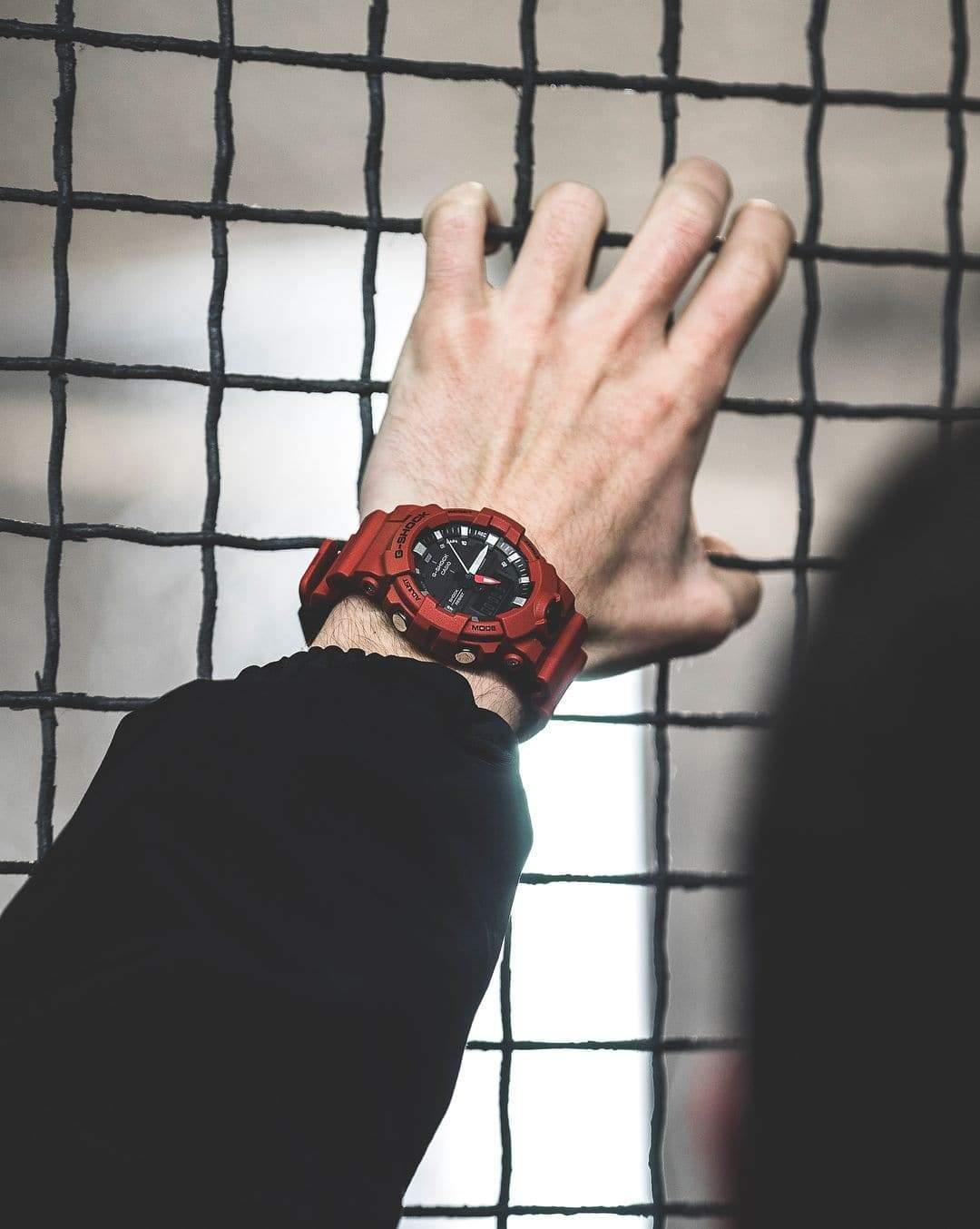 Casio G-Shock Anadigi Red x Black x Grey Accents Last Dance Watch GA800-4ADR - Prestige