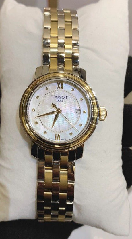 Tissot Swiss Made T Classic Bridgeport 2 Tone Gold Plated MOP