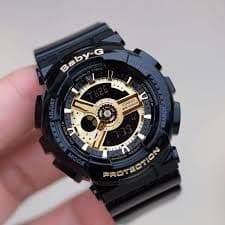 Casio Baby-G BA110 Black & Gold Series Analog-Digital Black x Gold Dial Watch BA110-1ASDR - Prestige