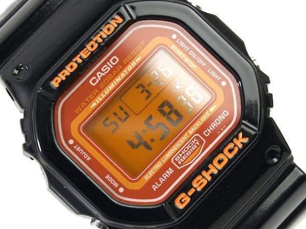 Casio G-Shock Digital Lava Orange Dial Black Watch DW5600CS-1DR - Prestige