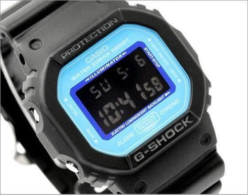 Casio G-Shock Digital Blue Marvel Sky Blue Dial Black Watch DW5600SN-1DR –  Prestige