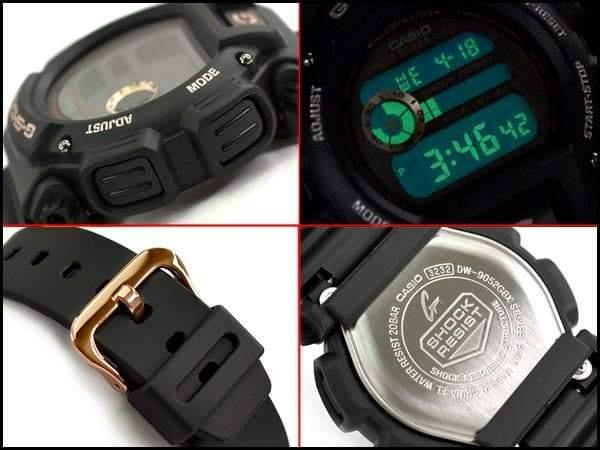 Casio G-Shock Black Stealth Series Digital Black x Rose Gold Accents Watch DW9052GBX-1A4DR - Prestige