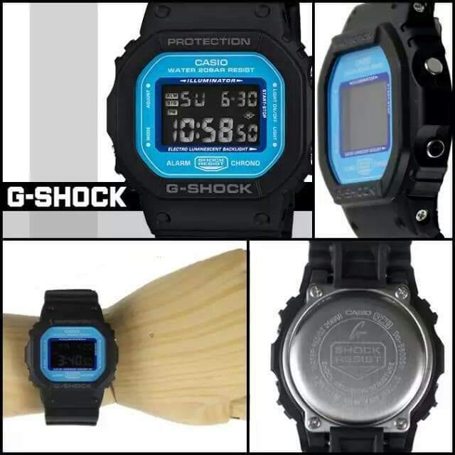 Casio G-Shock Digital Blue Marvel Sky Blue Dial Black Watch DW5600SN-1DR - Prestige