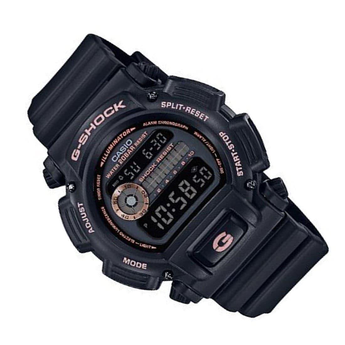 Casio G-Shock Black Stealth Series Digital Black x Rose Gold Accents Watch DW9052GBX-1A4DR - Prestige