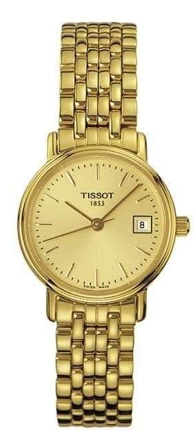 Tissot Swiss Made T Classic Desire All Gold Plated Ladies Watch T52.5.281.21