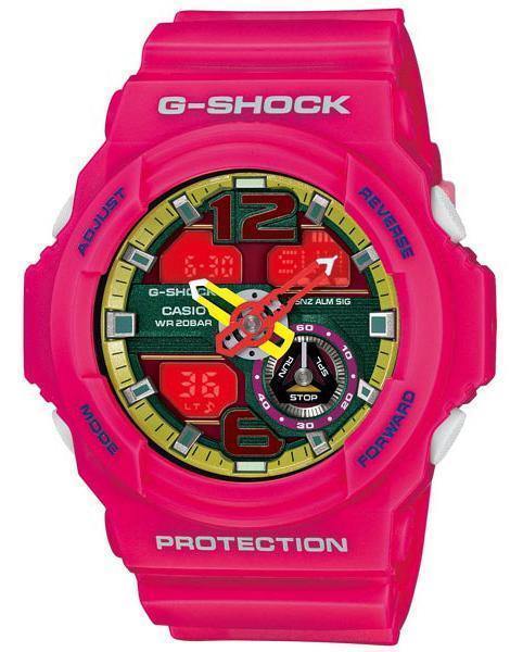 Casio G-Shock Big Size Series Anadigi Pink x Yellow Accent Watch GA310-4ADR - Prestige