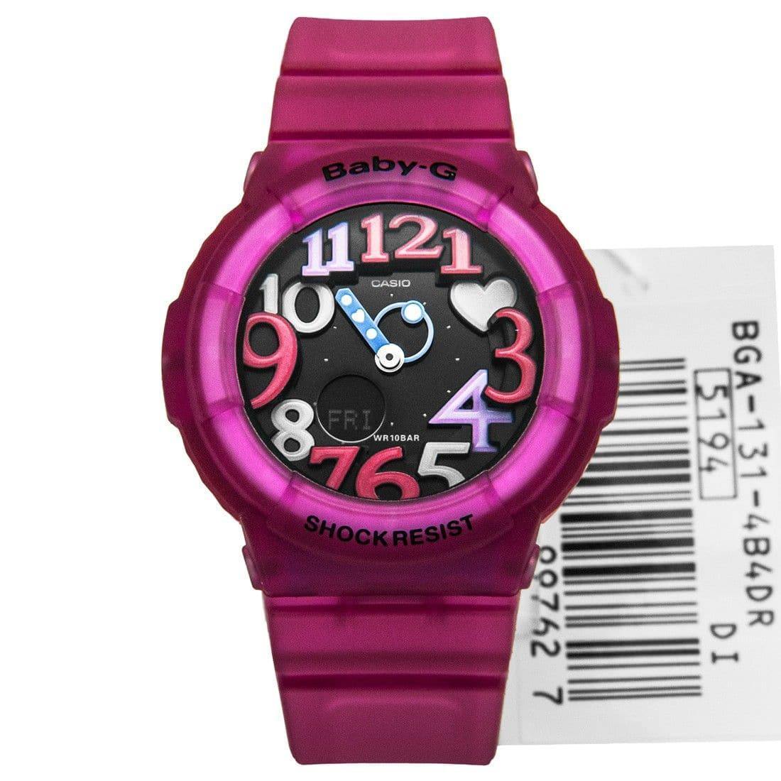 Casio Baby-G Anadigi Fuschia Pink x Black Dial Watch BGA131-4B4DR - Prestige