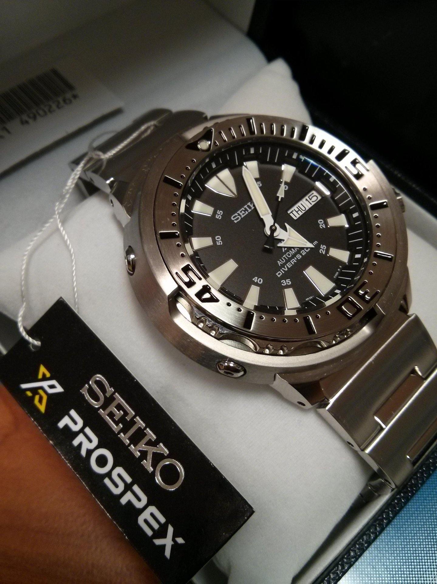 Seiko Black Monster Baby Tuna Prospex Men's Stainless Steel Watch SRP637K1 - Prestige