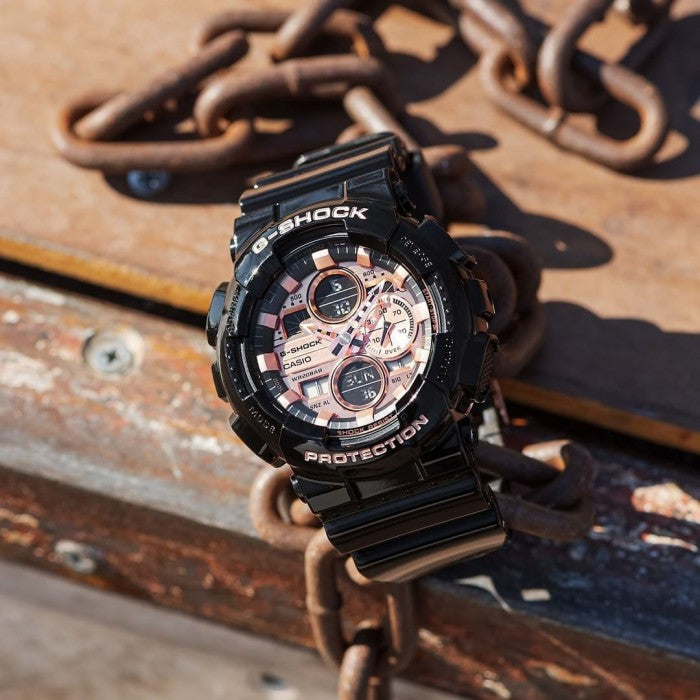 Casio G-Shock Special Color Black x Rose Gold Dial Watch GA140GB-1A2DR - Prestige