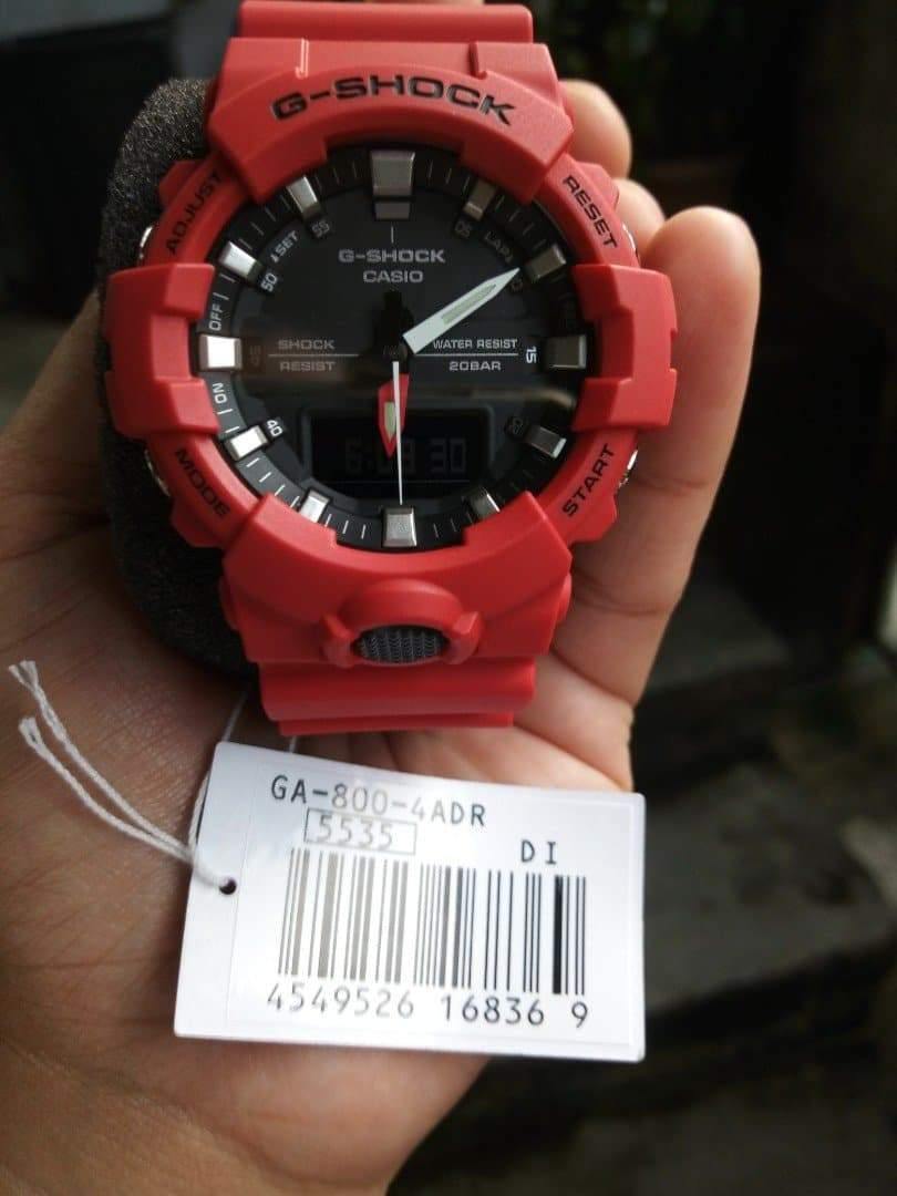 Casio G-Shock Anadigi Red x Black x Grey Accents Last Dance Watch GA800-4ADR - Prestige