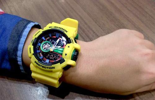 Casio G-Shock Big Case Analog-Digital Hyper Color Yellow x Multicolor Watch GA400-9ADR - Prestige