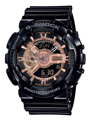 Casio G Shock X Large Series Anadigi Rose Gold Dial Glossy Black