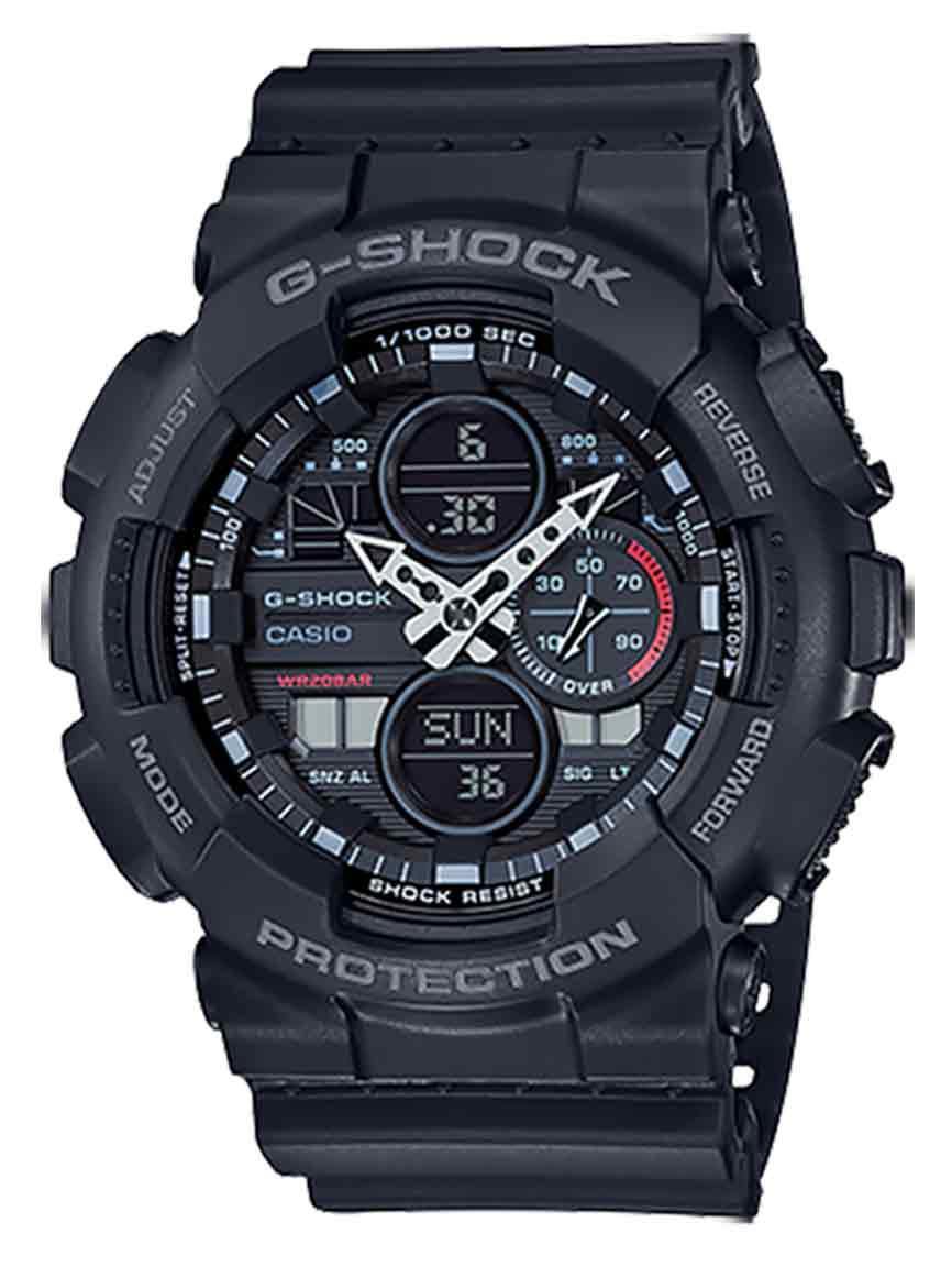 Casio G-Shock Standard Analog-Digital Stealth Black Color Watch GA140-1A1DR - Prestige