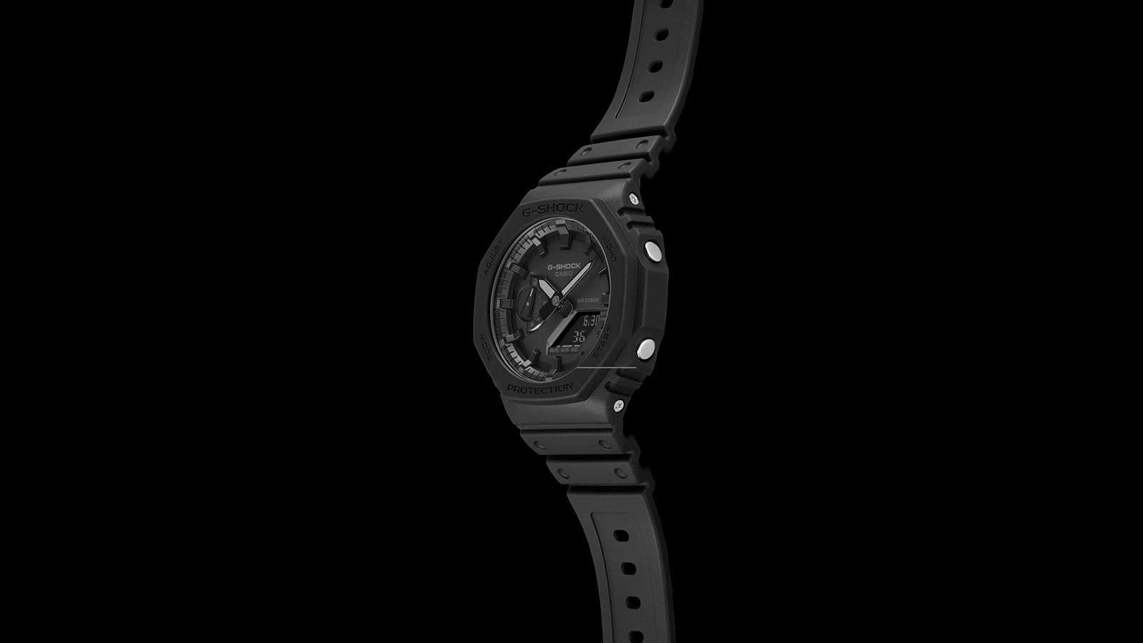 Casio G-Shock Carbon Core Guard Black AP CasiOak Watch GA2100-1ADR - Prestige