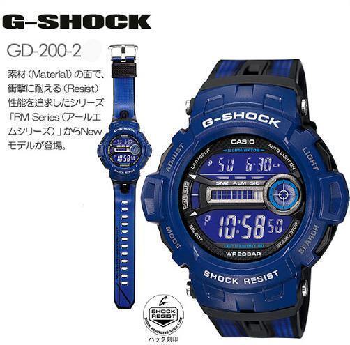 Casio G-Shock Standard Analog-Digital Power Ranger Blue Watch GD200-2DR - Prestige