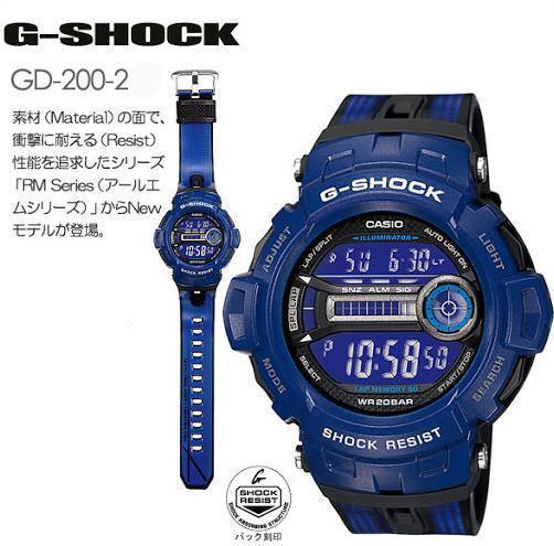 Casio G-Shock Standard Analog-Digital Power Ranger Blue Watch GD200-2DR ...