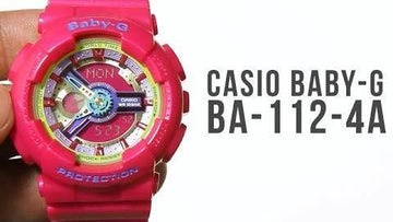 Casio Baby-G BA110 Series Anadigi Neon Color Pink x Multicolor