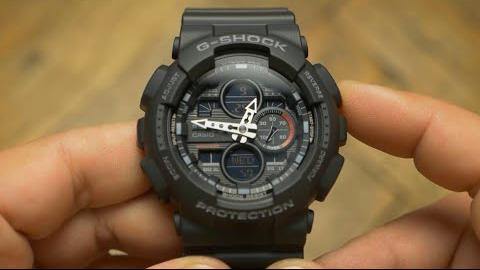 Casio G-Shock Standard Analog-Digital Stealth Black Color Watch GA140-1A1DR - Prestige