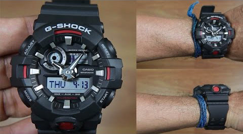 Casio G-Shock Standard Analog-Digital Black x Red x Grey Accents Last Dance Watch GA700-1ADR - Prestige