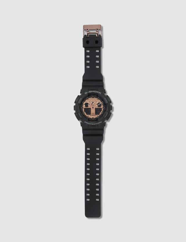 Casio G-Shock Standard Analog Digital Black x Rose Gold Dial Watch GA100MMC-1ADR - Prestige