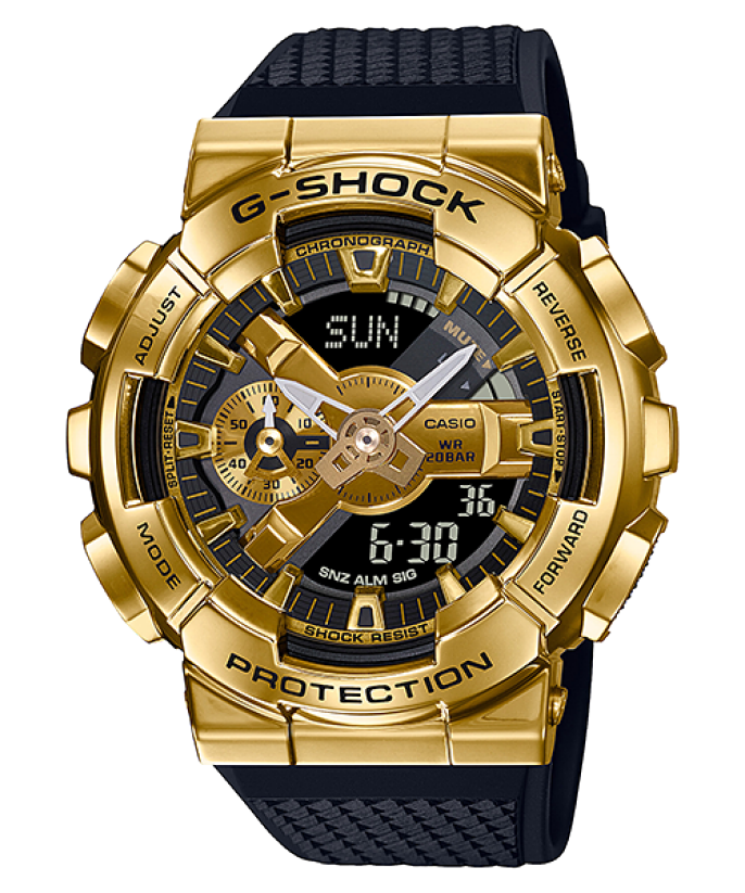 Casio G-Shock Metal Covered Series Analog-Digital Gold x Black Watch GM110G-1A9DR - Prestige