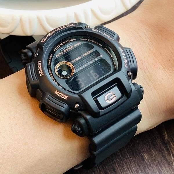 Casio G-Shock Black Stealth Series Digital Black x Rose Gold Accents Watch DW9052GBX-1A4DR - Prestige