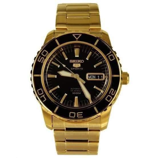 Seiko 5 Sports Gold Plated 55 Fathoms Men's Watch SNZH60K1 - Prestige