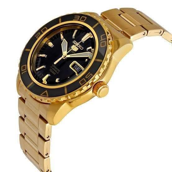 Seiko 5 Sports Gold Plated 55 Fathoms Men's Watch SNZH60K1 - Prestige