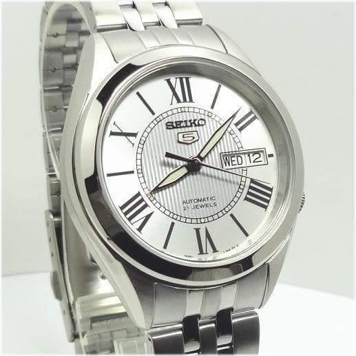 Seiko 5 Classic Men's Size Silver Dial Stainless Steel Strap Watch SNKL29K1 - Prestige