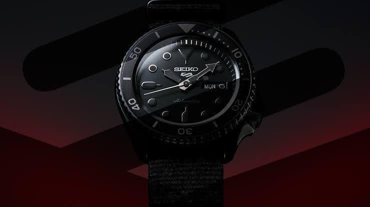 Seiko 5 Sports 100M Automatic Men's Watch Stealth All BLACK Nylon Strap SRPD79K1 - Prestige