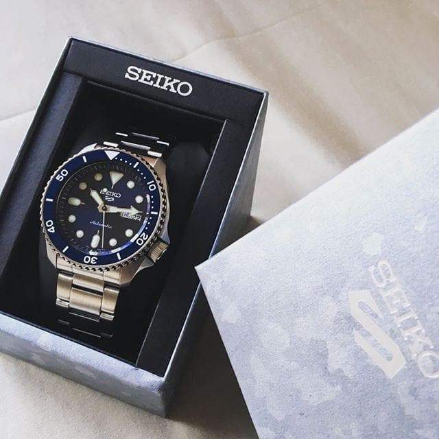 Seiko 5 Sports 100M Automatic Men's Watch Blue Bezel Dial SRPD51K1 - Prestige