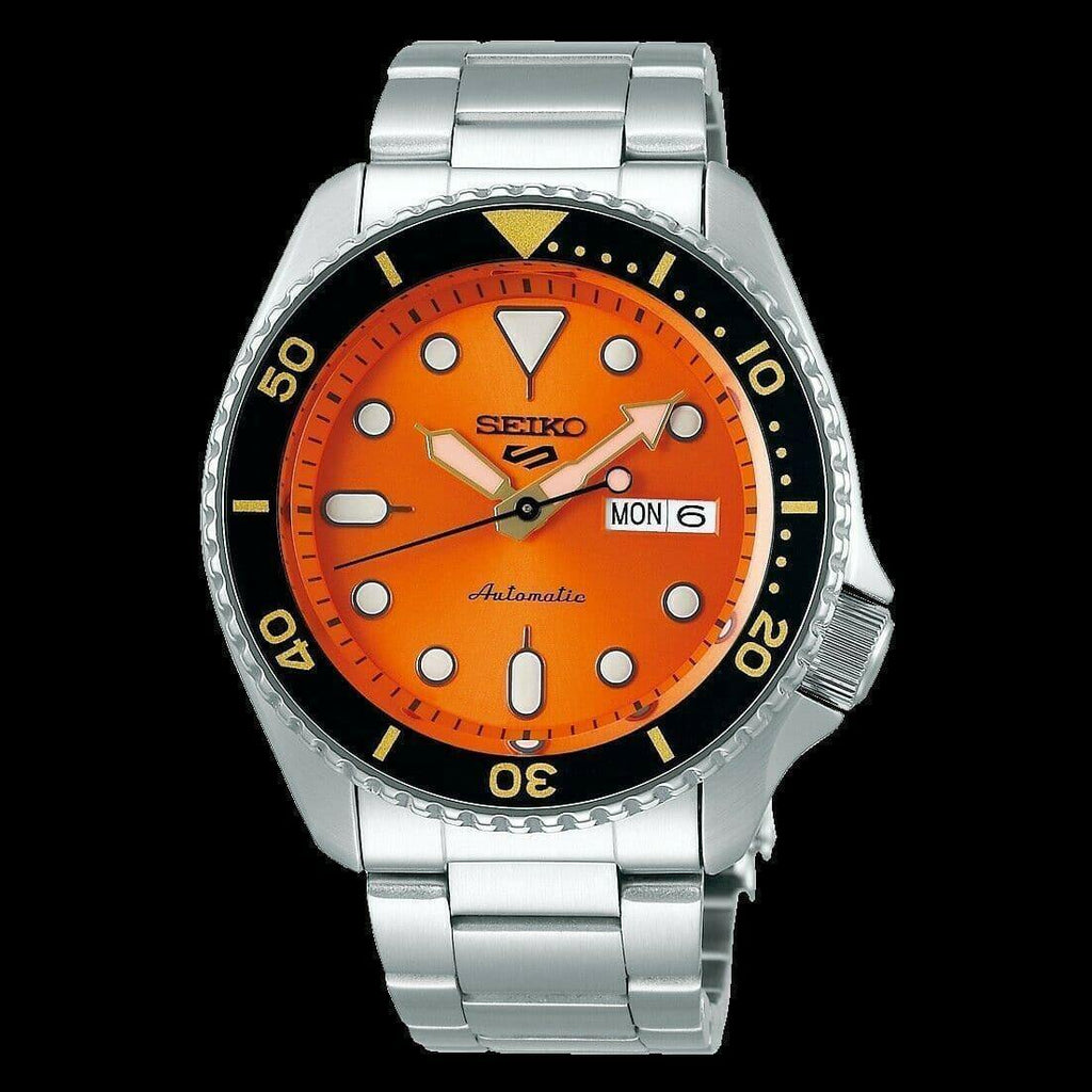 Seiko 5 Sports 100M Automatic Men's Watch Orange Dial SRPD59K1 - Prestige