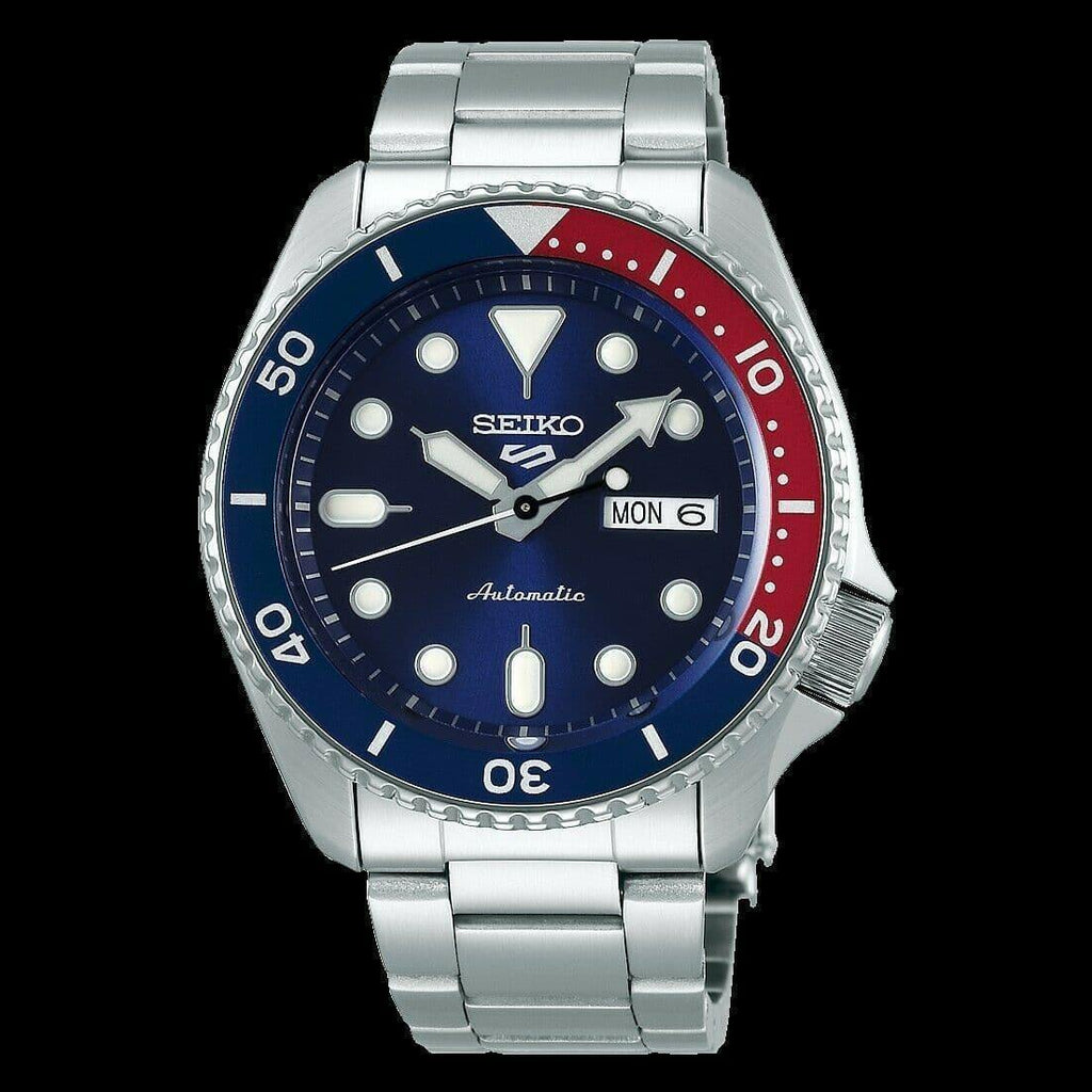 Seiko 5 Sports 100M Automatic Men's Watch Pepsi Bezel Blue Dial SRPD53K1 - Prestige