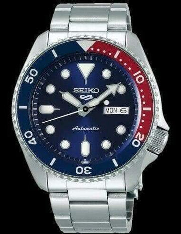 5 Sports 100M Automatic Men's Watch Pepsi Bezel Blue Dial SRPD53K1 – Prestige