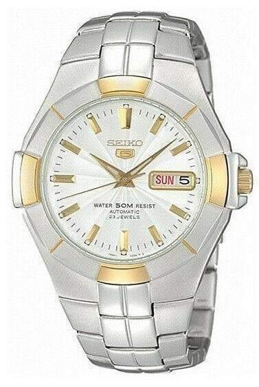 Seiko 5 Classic 50M Men's Size 2 Tone Gold Plated Watch SNZE30K1 - Prestige