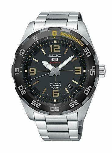 Seiko 5 Sports 100M Automatic Watch Black Dial Stainless Steel Strap SRPB83K1 - Prestige