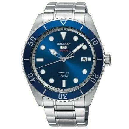 Seiko 5 Sports Japan Made 100M Automatic Men's Watch Blue Dial SRPB89J1 - Prestige