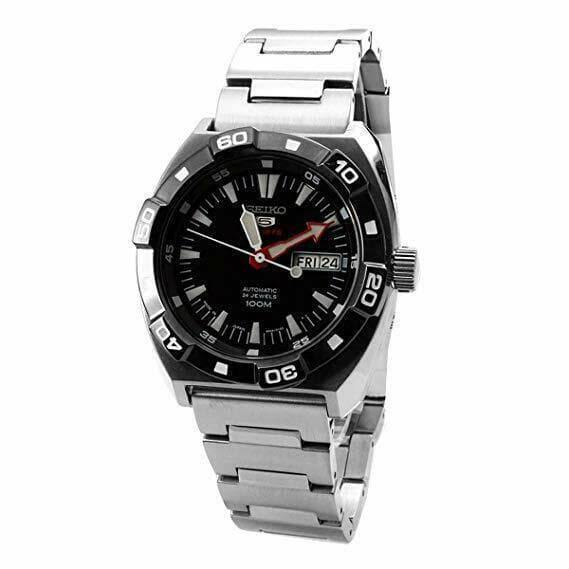 Seiko 5 Sports Japan Made 100M Black Dial Automatic Men's Watch SRP285J1 - Prestige