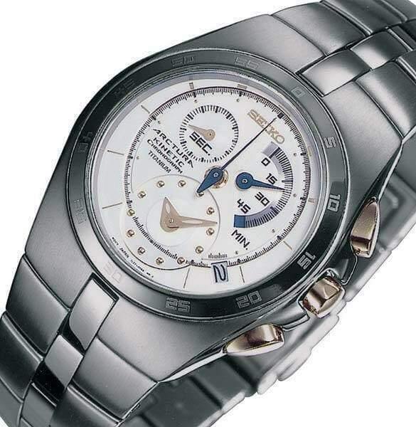 Seiko Arctura 40th Anniversary Edition Kinetic Chrono Titanium Watch SNL019P1 - Prestige