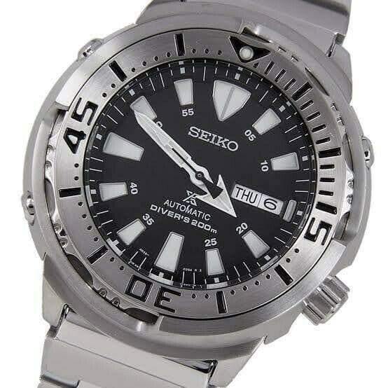 Seiko Black Monster Baby Tuna Prospex Men's Stainless Steel Watch SRP637K1 - Prestige