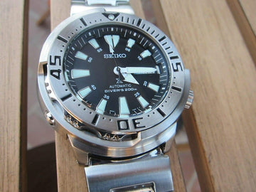 Seiko Black Monster Baby Tuna Prospex Men's Stainless Steel Watch