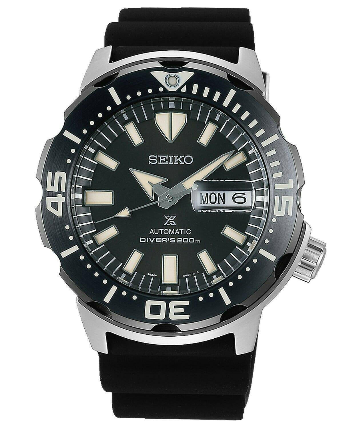Seiko Black Monster Gen 4 Diver's 200M Men's Rubber Strap Watch SRPD27K1 - Prestige