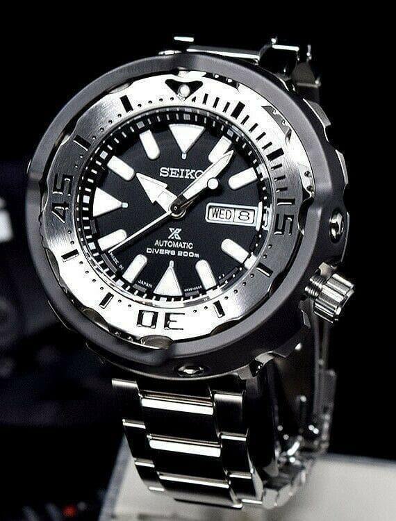 Seiko Japan Made Black Ceramic Shroud Tuna 200M Diver's Men's Watch SRPA79J1 - Prestige