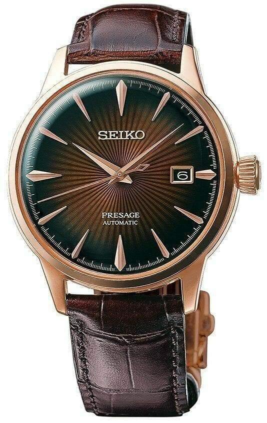 Seiko Japan Made Presage Cocktail Rose Gold Plated Men's Watch SRPB46J1 - Prestige