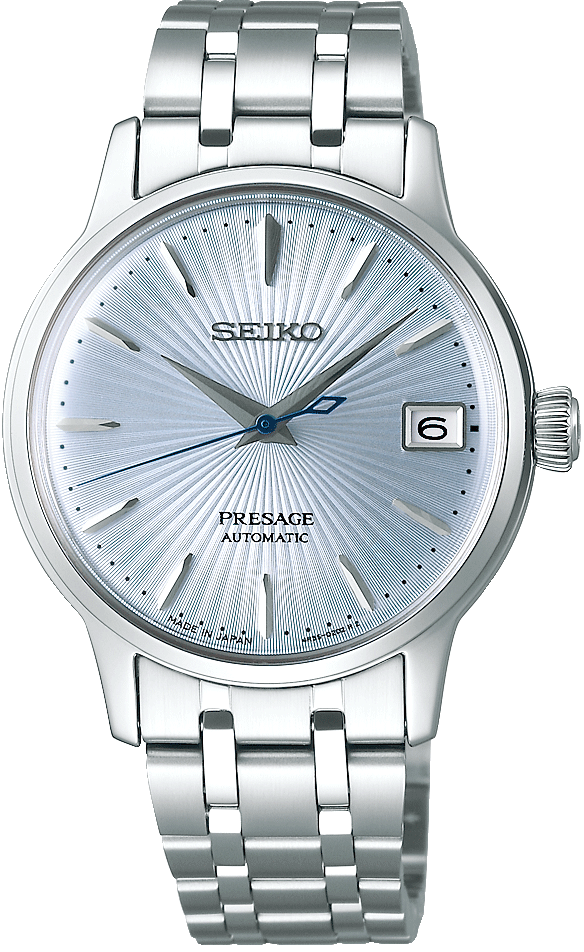 Seiko Japan Made Presage Cocktail Sky Diving Couple's Stainless Steel Watch Set SRPE19J1 + SRP841J1 - Prestige